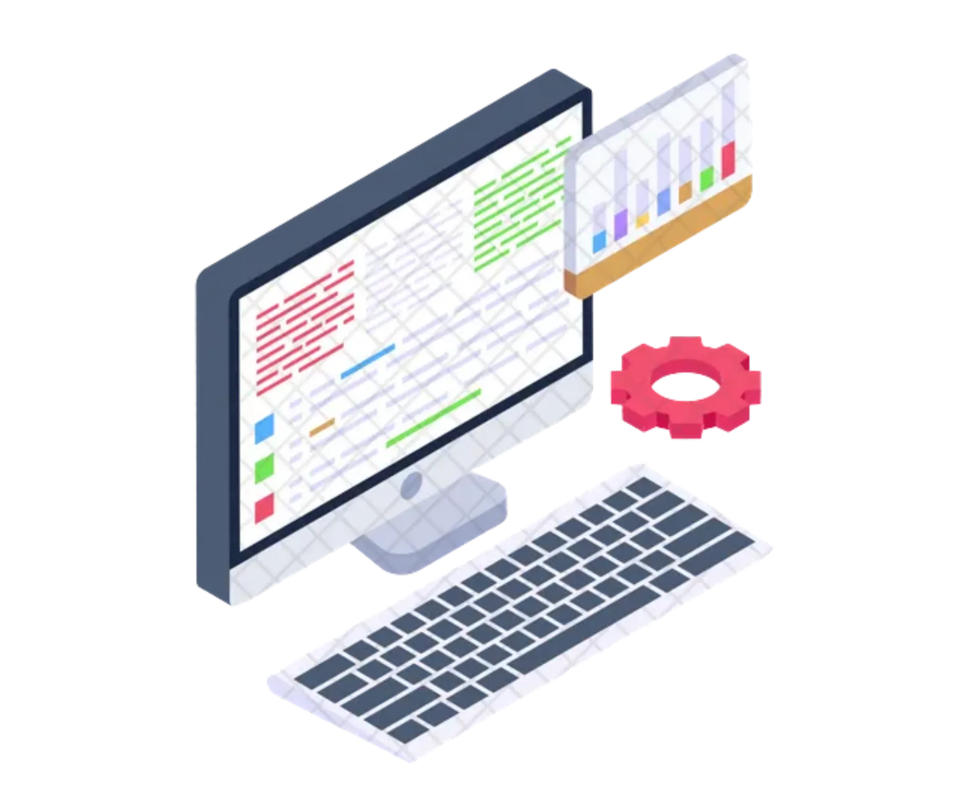 Design, development and automation step icon