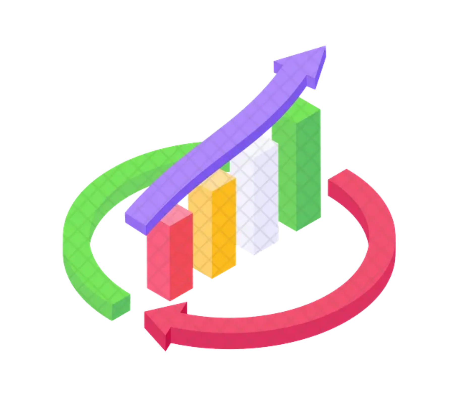 Launch, optimization and support step icon